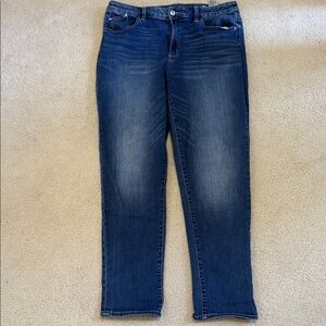 Chico's Boyfriend Ankle Jeans in Deep Blue